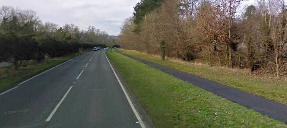 And here's the A24 today. The path is still there, albeit narrower.